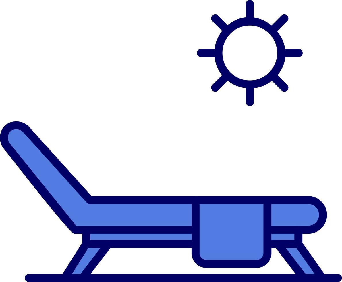 Sun bed Vector Icon