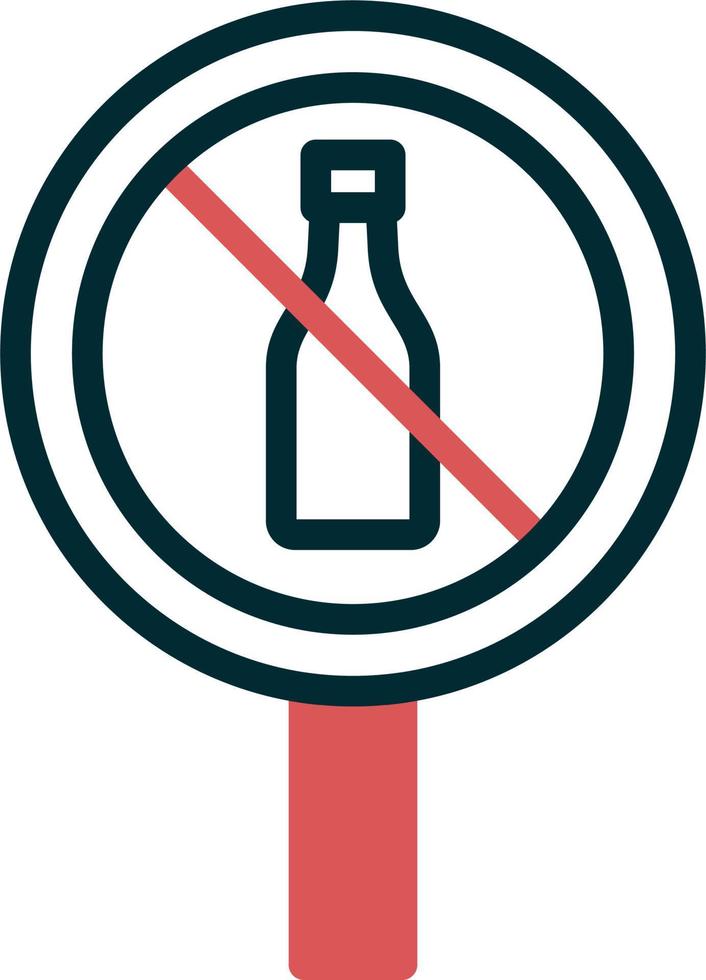 No Alcohol Vector Icon