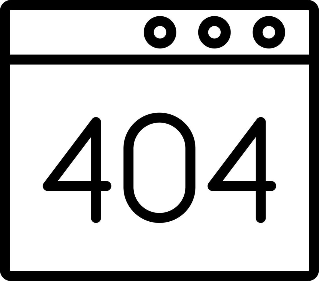 Browser Error 404 Vector Icon