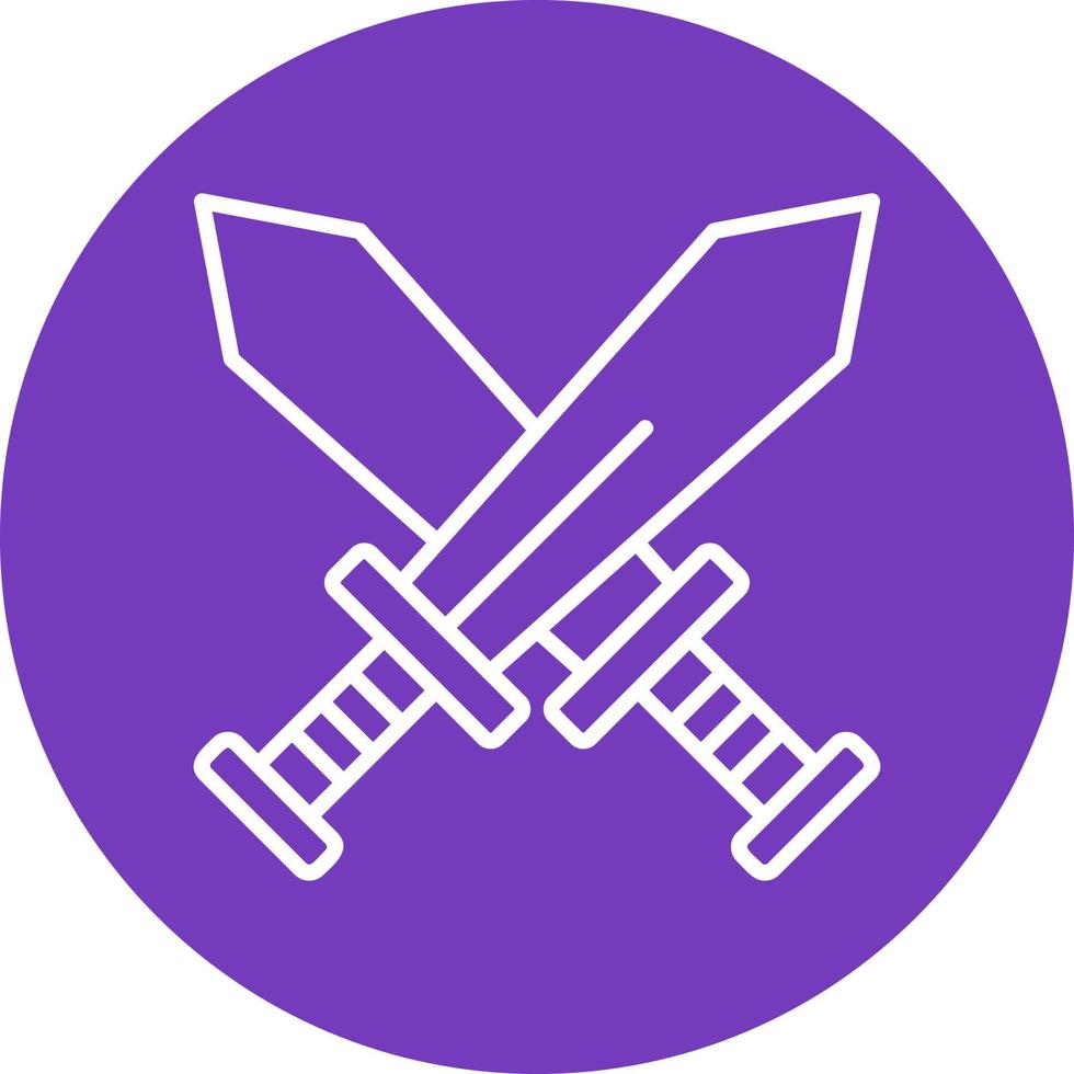 Cross Batle Sword Vector Icon