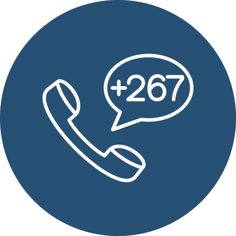 Botswana Dial code Vector Icon