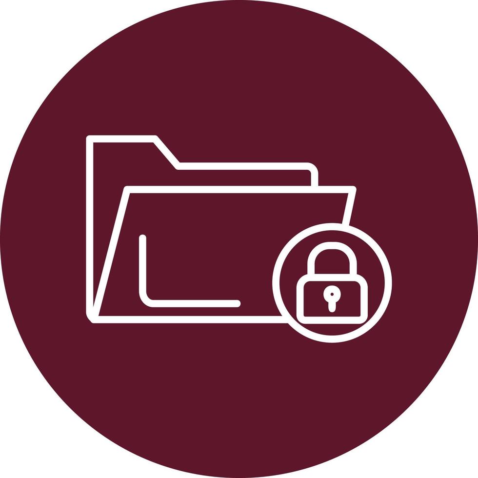 Folder Lock Vector Icon