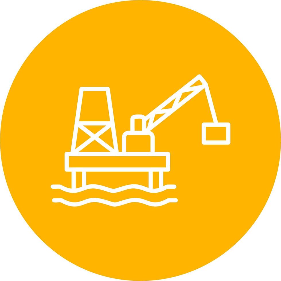 petróleo minería vector icono