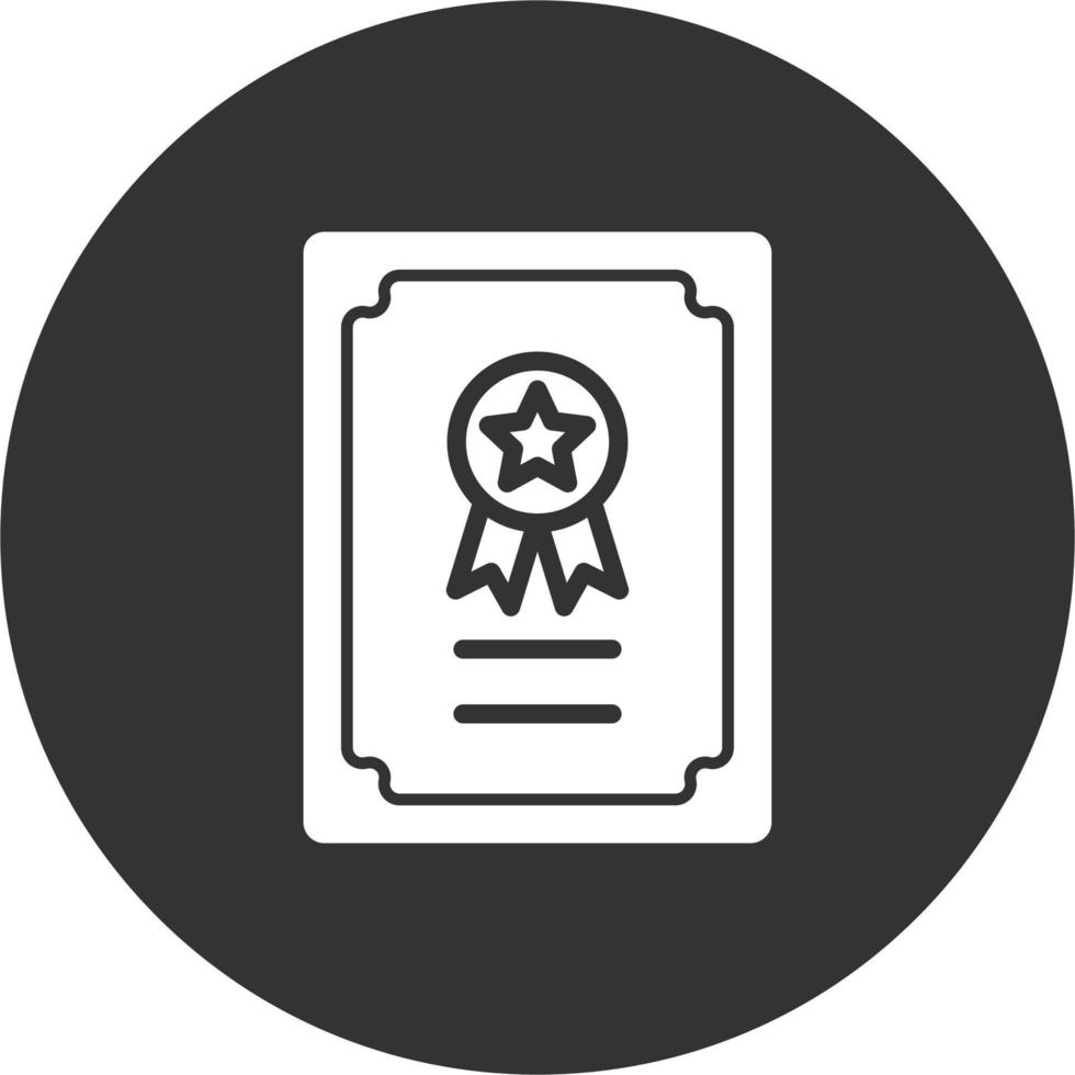 icono de vector de certificado