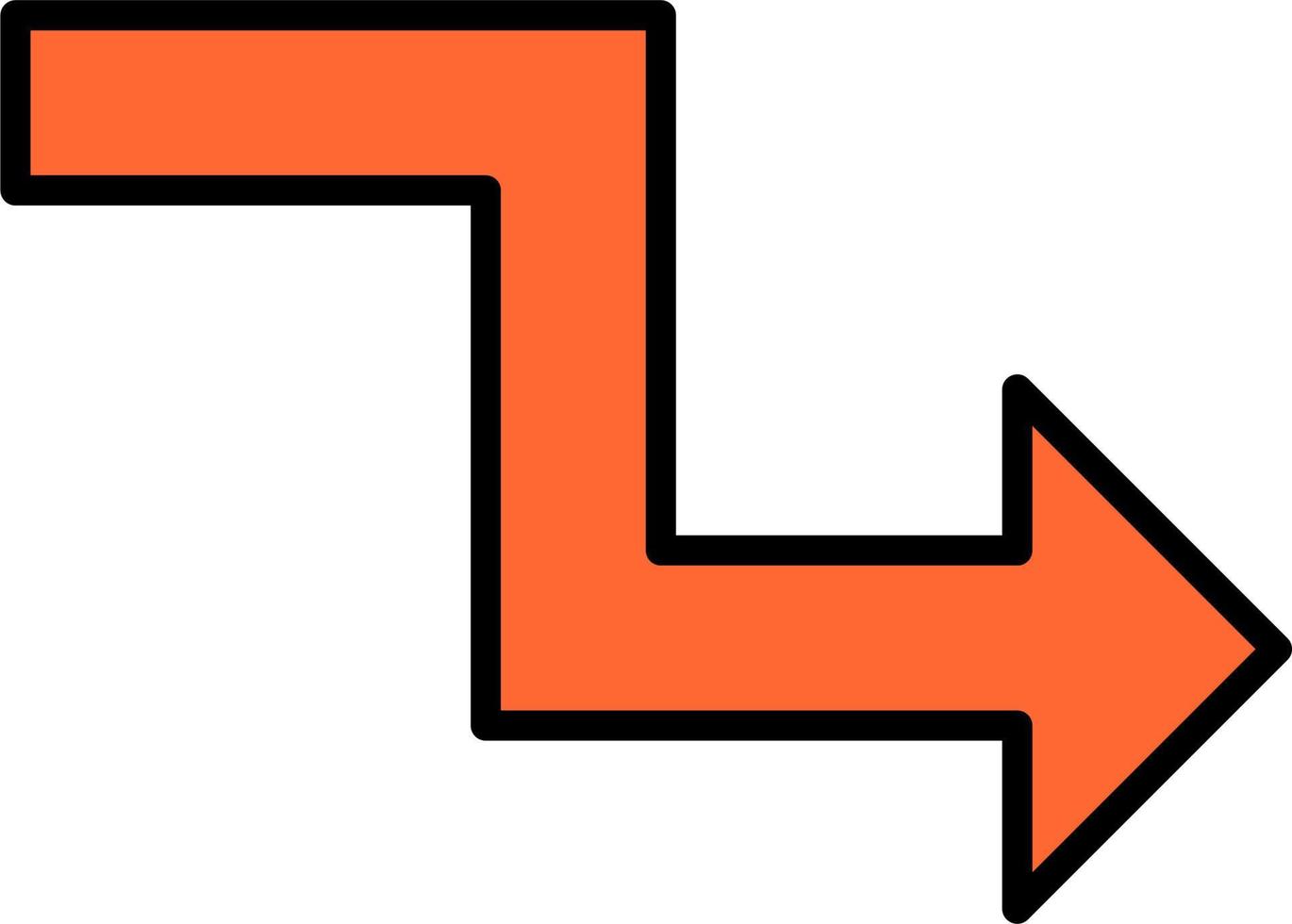 Zigzag Arrow Vector Icon