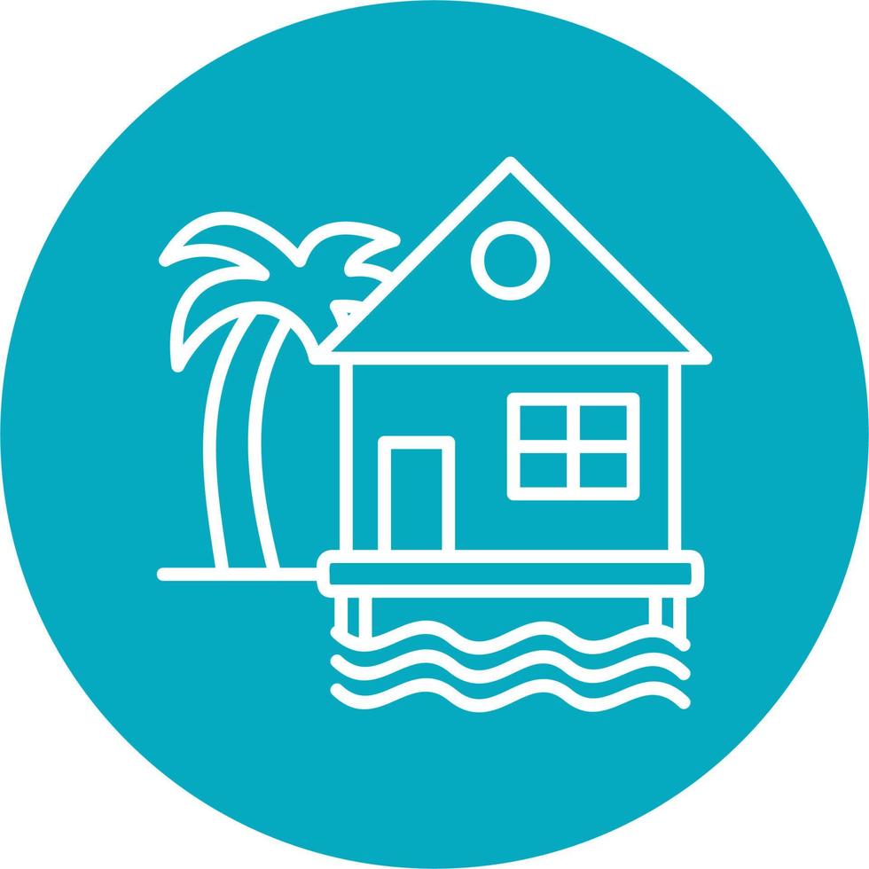 Beach House Vector Icon