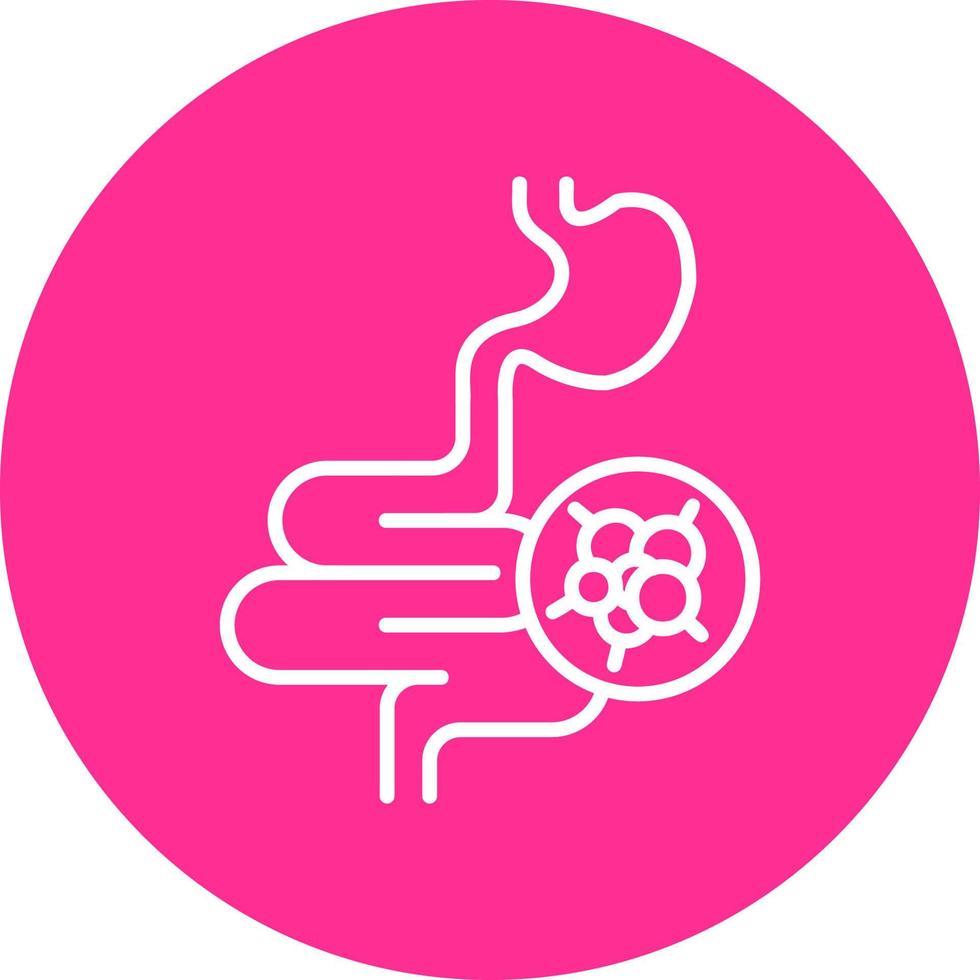 Intestines Cancer Vector Icon