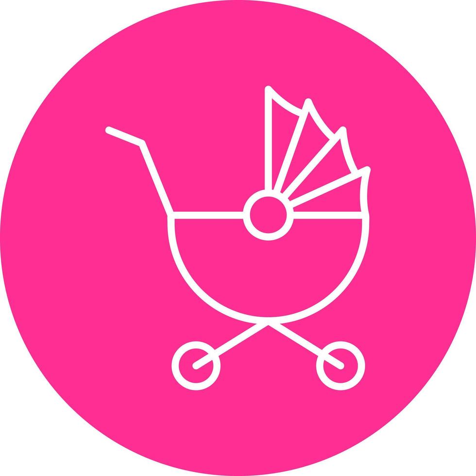 Baby Stroller Vector Icon