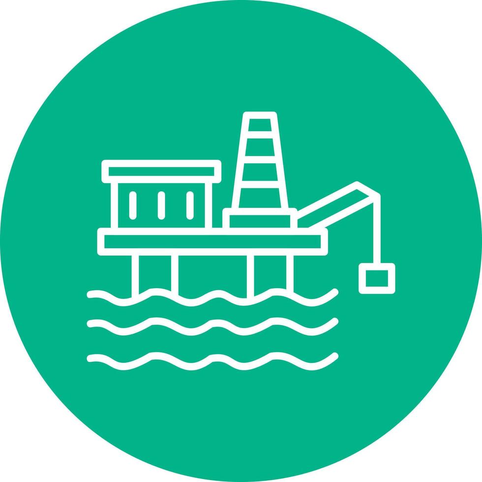 Oil Platform Vector Icon