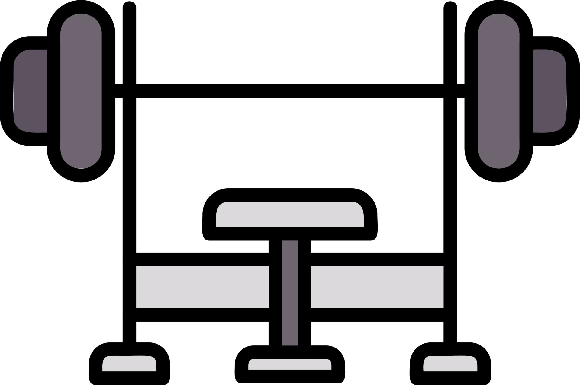 Bench press Vector Icon 20894154 Vector Art at Vecteezy