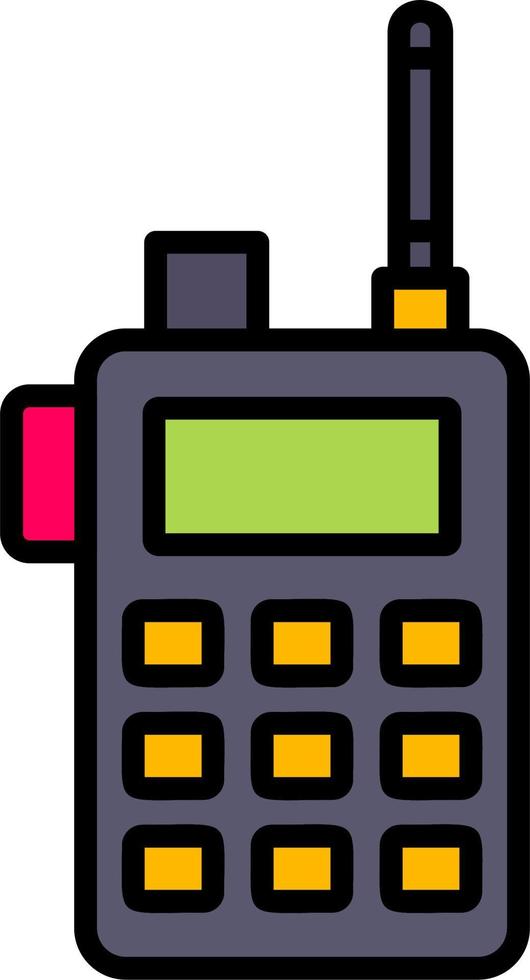 icono de vector de walkie-talkie