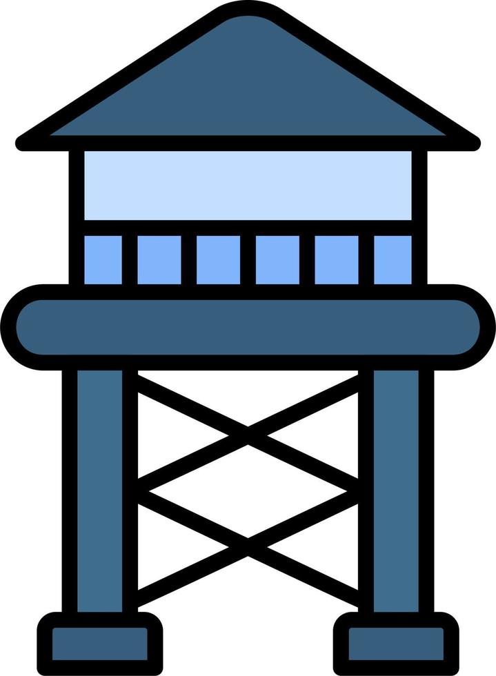 icono de vector de torre de agua