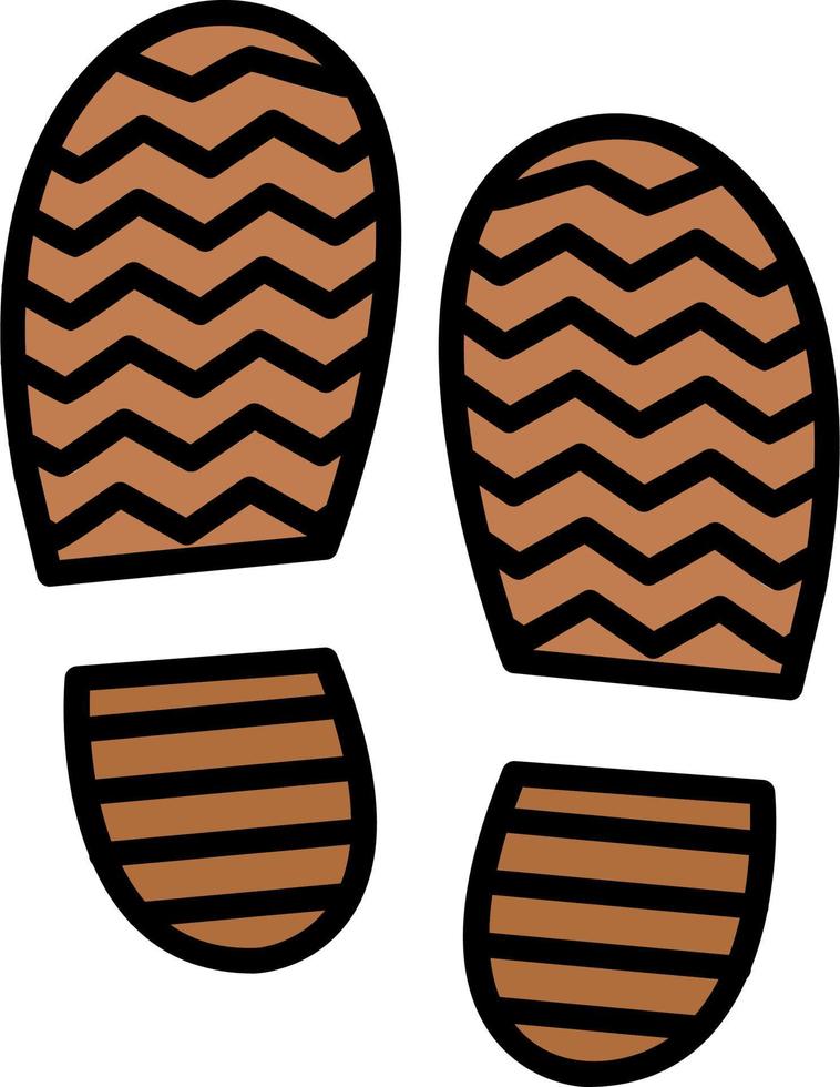 Shoe print Vector Icon