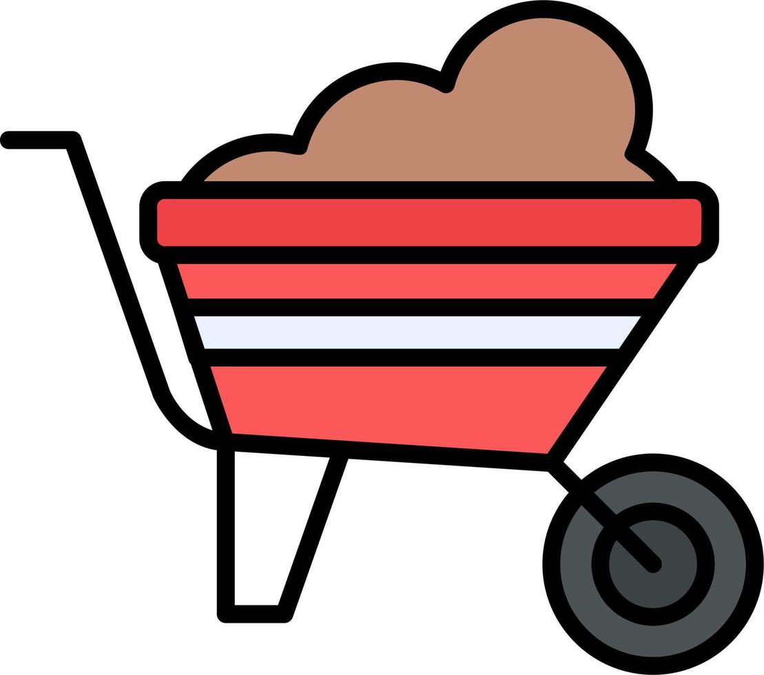 Wheelbarrow Vector Icon