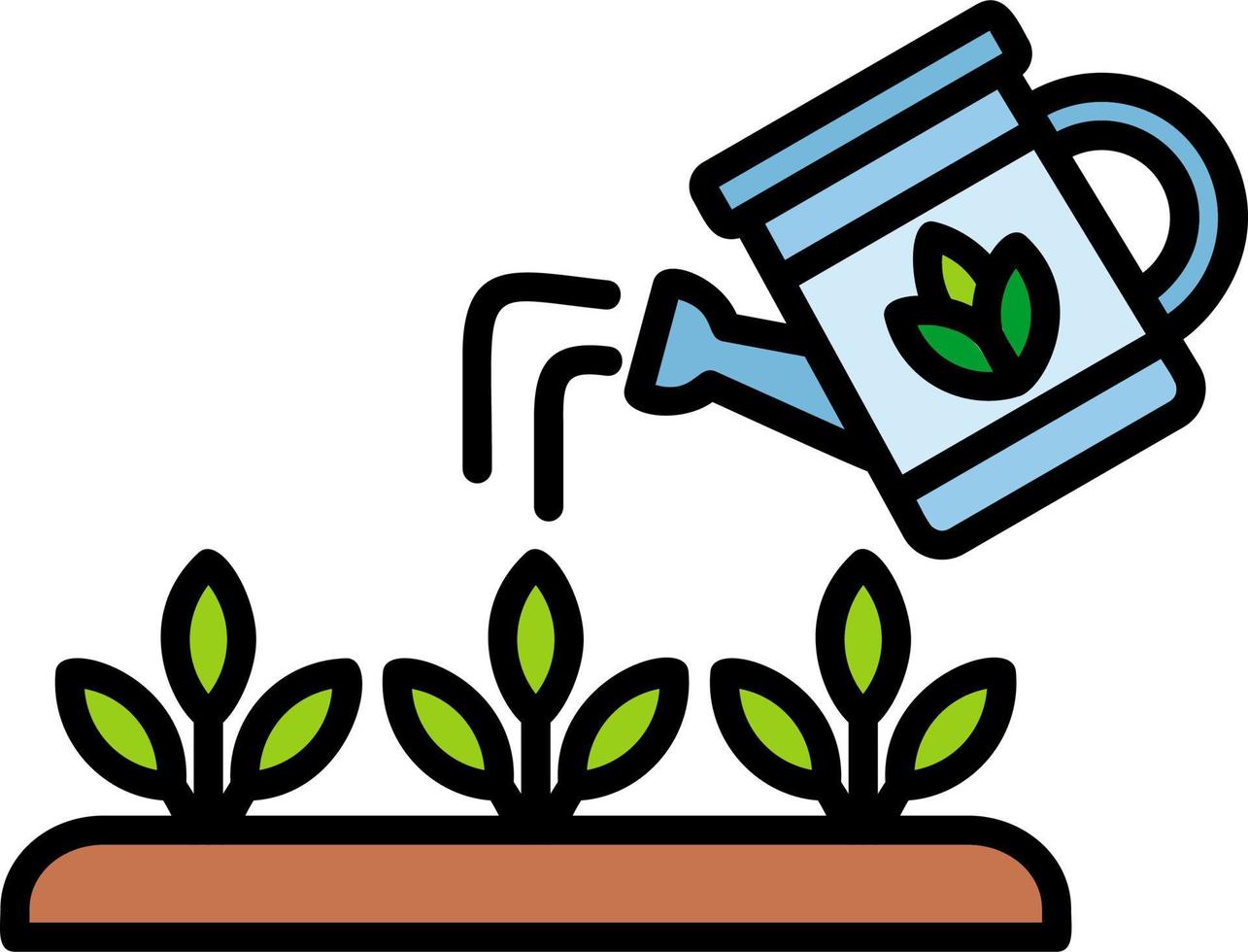 Watering Plants Vector Icon