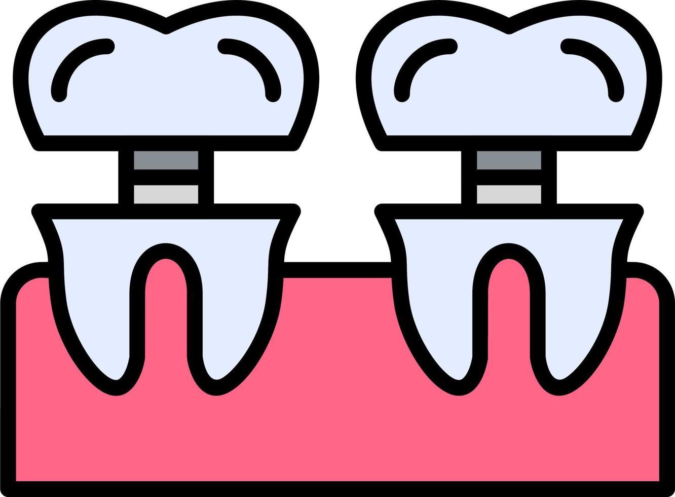 icono de vector de implante dental