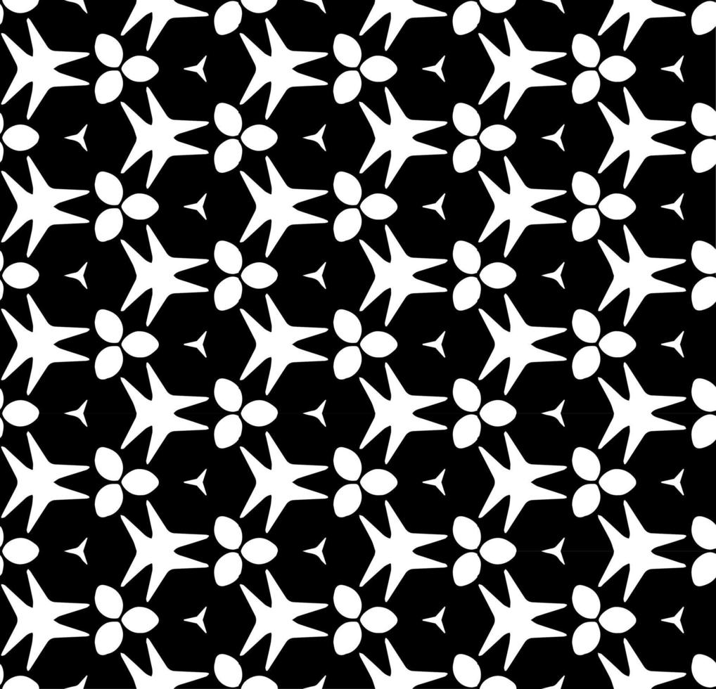 Black and white seamless abstract pattern. Background and backdrop. Grayscale ornamental design. Mosaic ornaments. Vector graphic illustration.