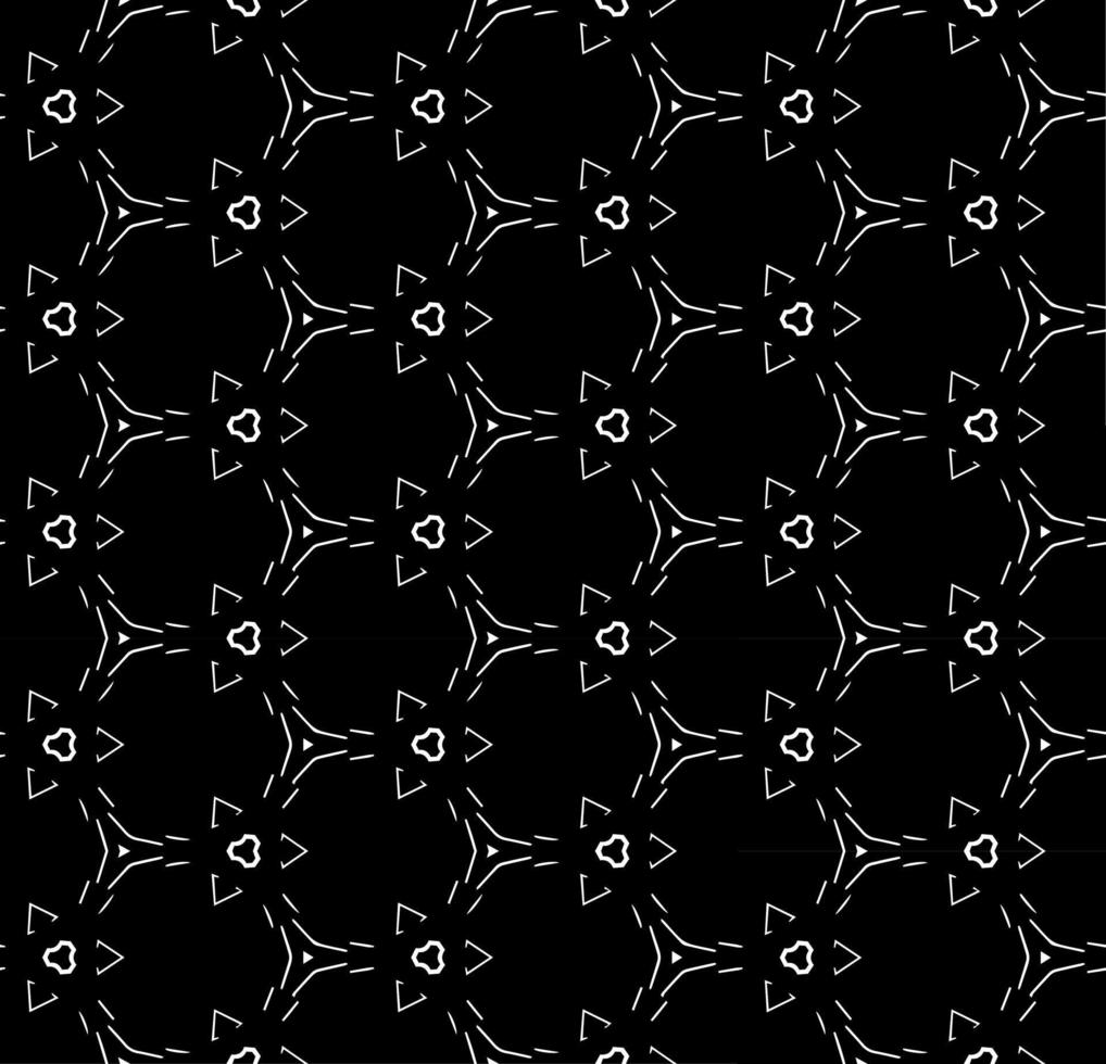 Black and white seamless abstract pattern. Background and backdrop. Grayscale ornamental design. Mosaic ornaments. Vector graphic illustration.