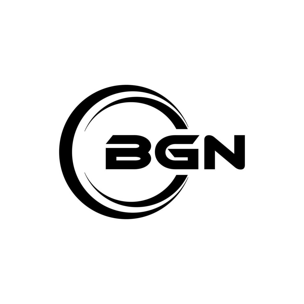 diseño de logotipo de letra bgn en ilustración. logotipo vectorial, diseños de caligrafía para logotipo, afiche, invitación, etc. vector