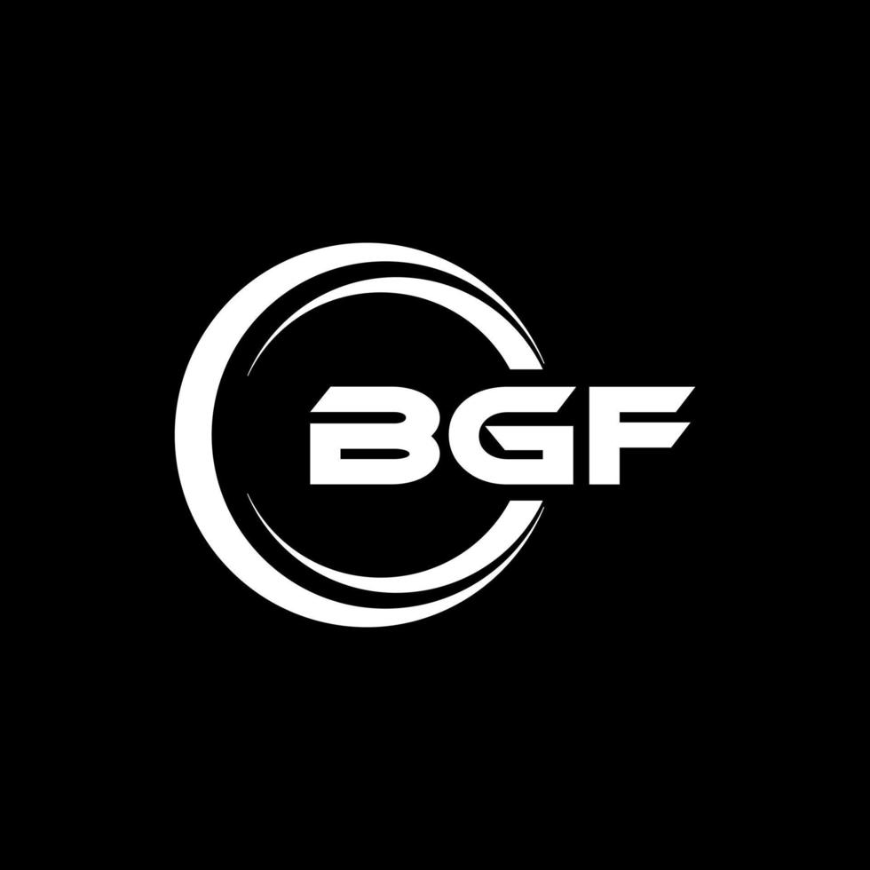 diseño de logotipo de letra bgf en ilustración. logotipo vectorial, diseños de caligrafía para logotipo, afiche, invitación, etc. vector