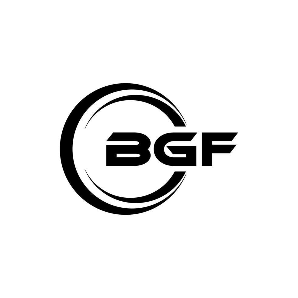 diseño de logotipo de letra bgf en ilustración. logotipo vectorial, diseños de caligrafía para logotipo, afiche, invitación, etc. vector