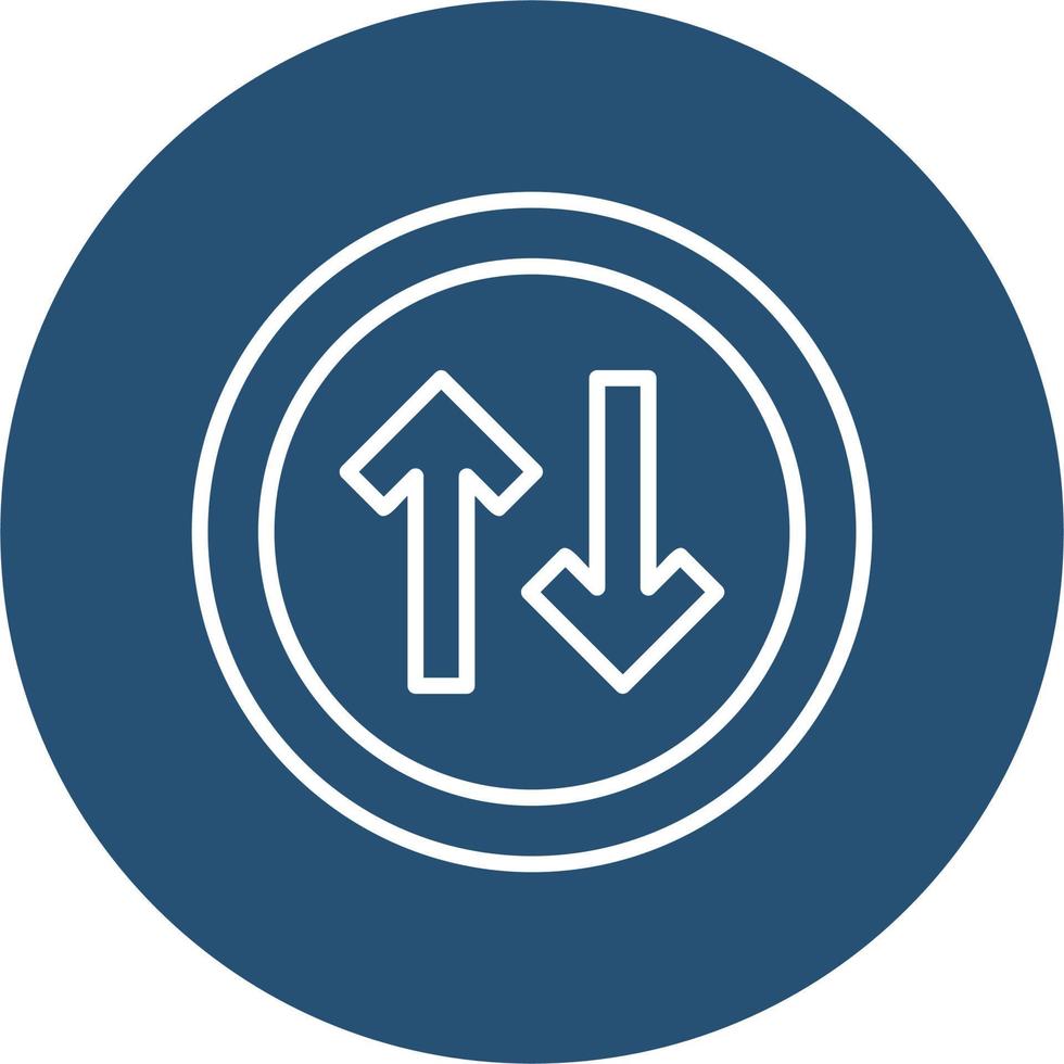Two Way Traffic Vector Icon