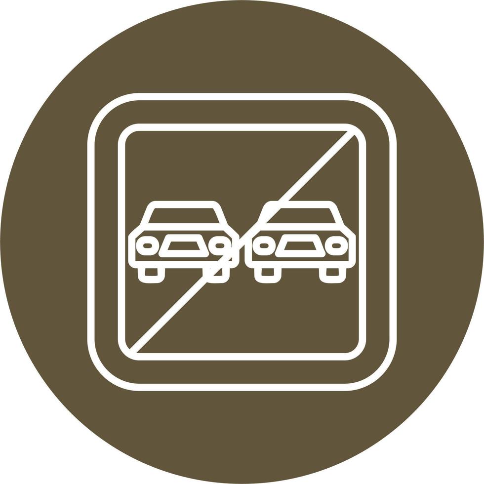 No Overtaking Vector Icon