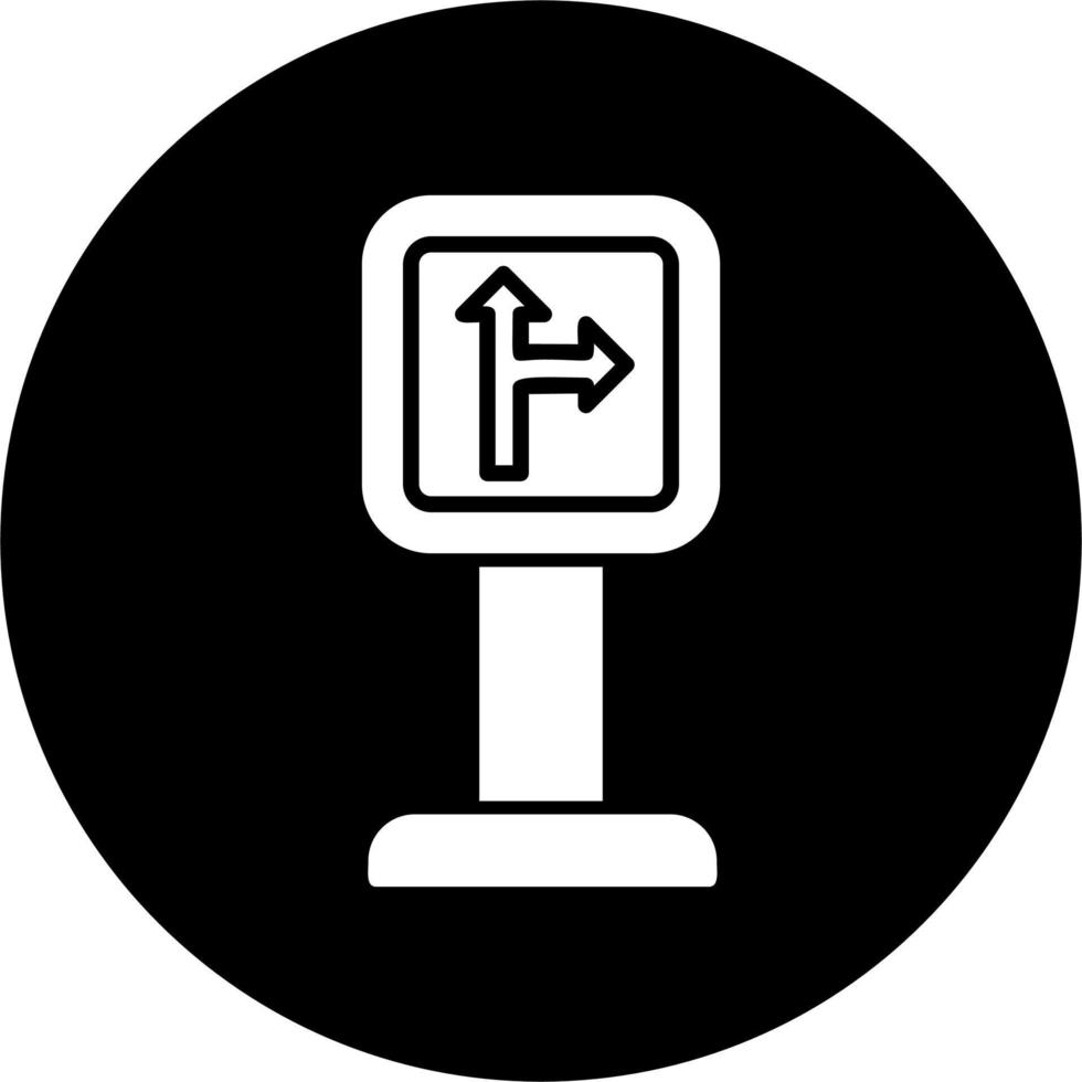 Go Straight Or Right Vector Icon