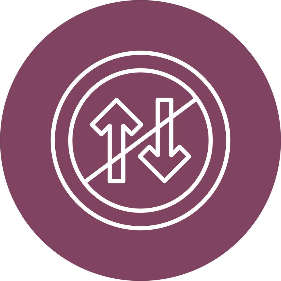 No Two Way Traffic Vector Icon