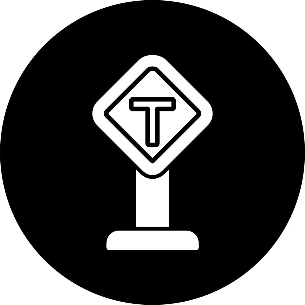 T Junction Vector Icon