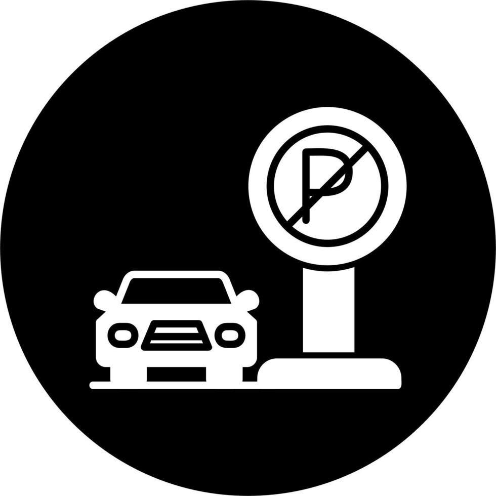 No estacionamiento vector icono