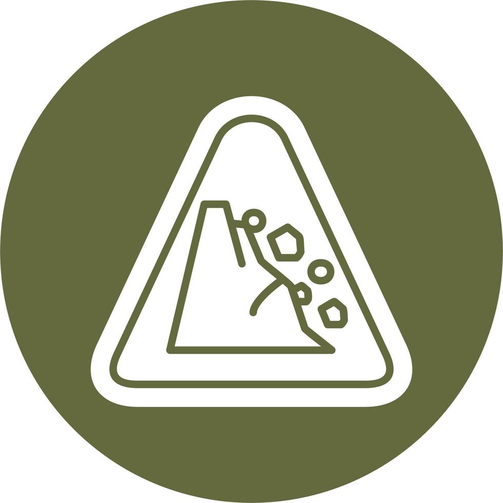 Falling Rocks Vector Icon