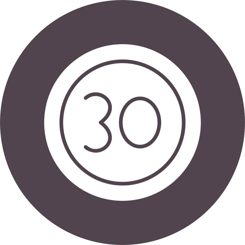 30 velocidad límite vector icono