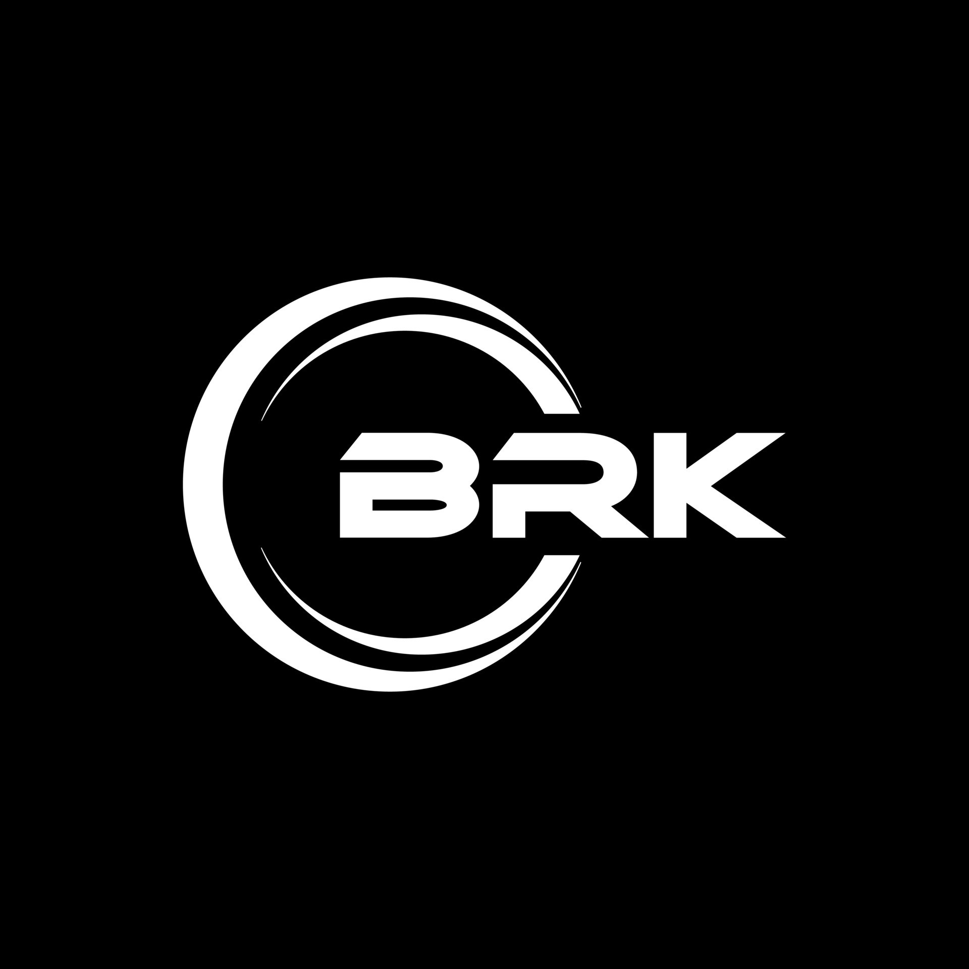 BRK letter logo design in illustration. Vector logo, calligraphy BRK letter logo design in illustration. Vector logo, calligraphy