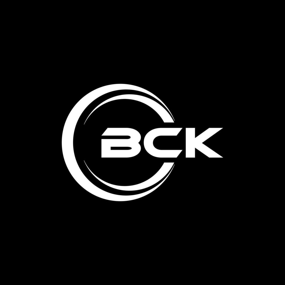 diseño del logotipo de la letra bck en la ilustración. logotipo vectorial, diseños de caligrafía para logotipo, afiche, invitación, etc. vector