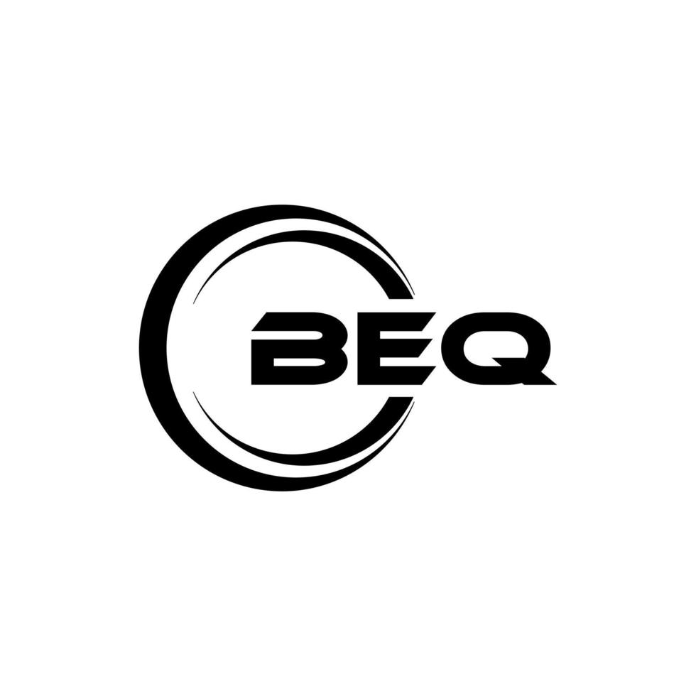 beq letra logo diseño en ilustración. vector logo, caligrafía diseños para logo, póster, invitación, etc.