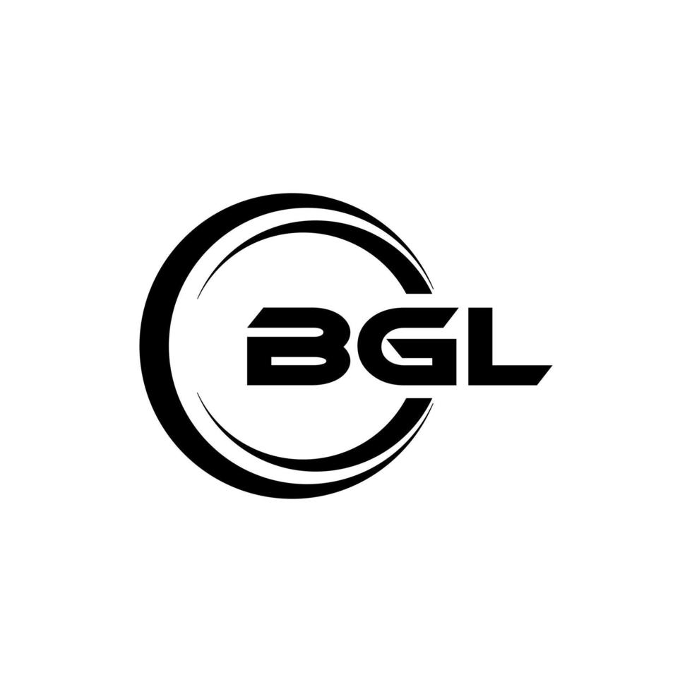 BGL letter logo design in illustration. Vector logo, calligraphy designs for logo, Poster, Invitation, etc.
