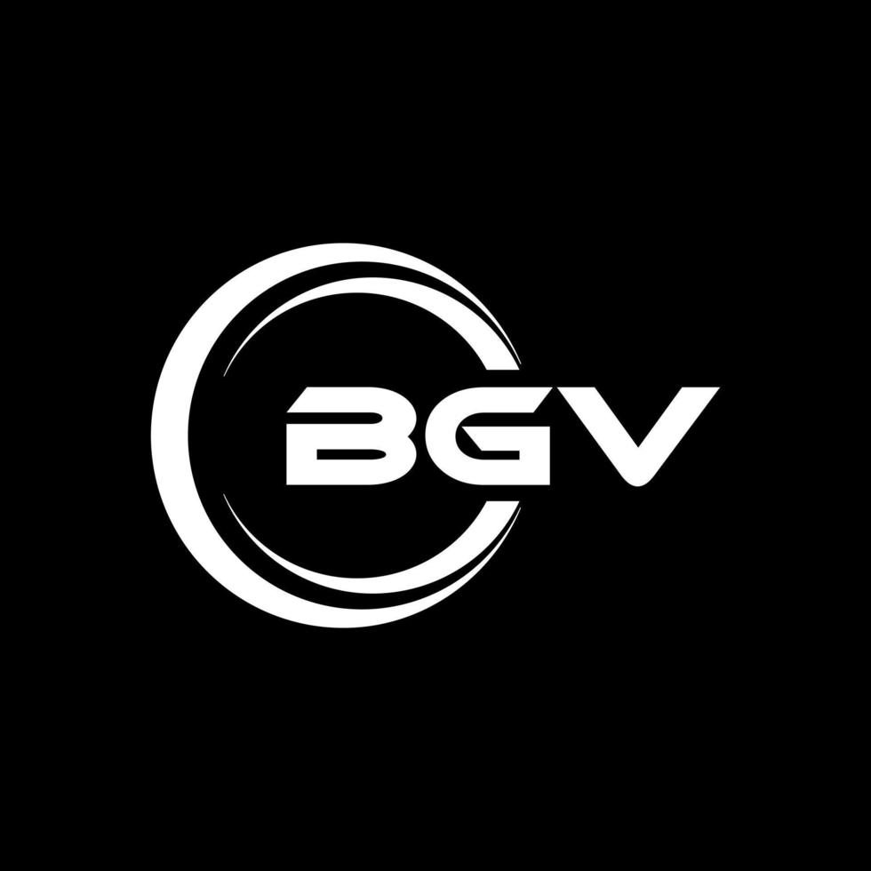 BGV letter logo design in illustration. Vector logo, calligraphy designs for logo, Poster, Invitation, etc.