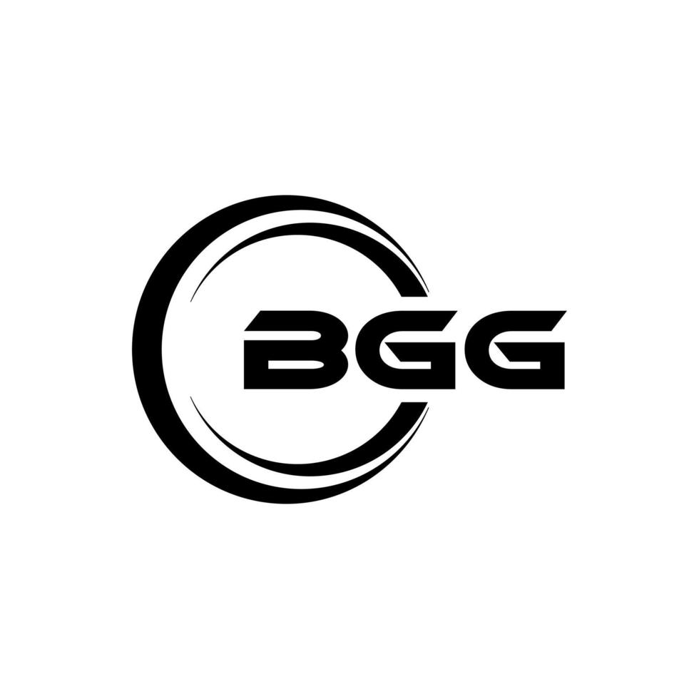 diseño de logotipo de letra bgg en ilustración. logotipo vectorial, diseños de caligrafía para logotipo, afiche, invitación, etc. vector