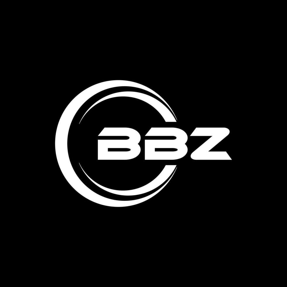 BBZ letter logo design in illustration. Vector logo, calligraphy designs for logo, Poster, Invitation, etc.