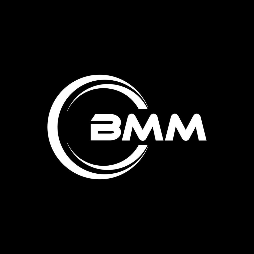 diseño del logotipo de la letra bmm en la ilustración. logotipo vectorial, diseños de caligrafía para logotipo, afiche, invitación, etc. vector