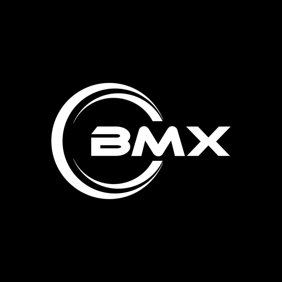 bmx letra logo diseño en ilustración. vector logo, caligrafía diseños para logo, póster, invitación, etc.