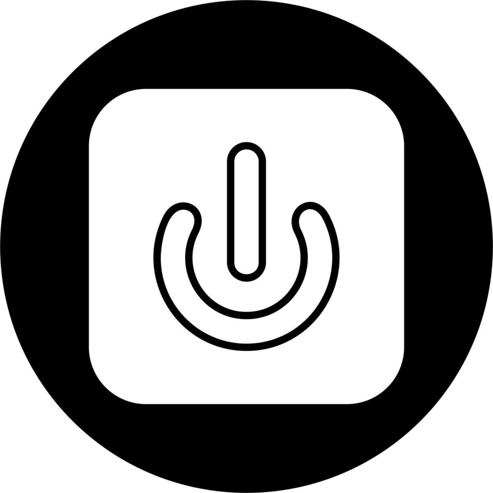 icono de vector de botón de encendido