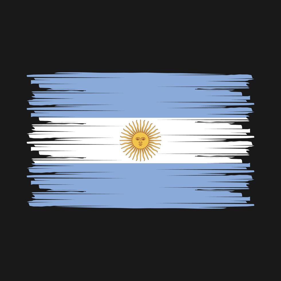 cepillo de bandera argentina vector