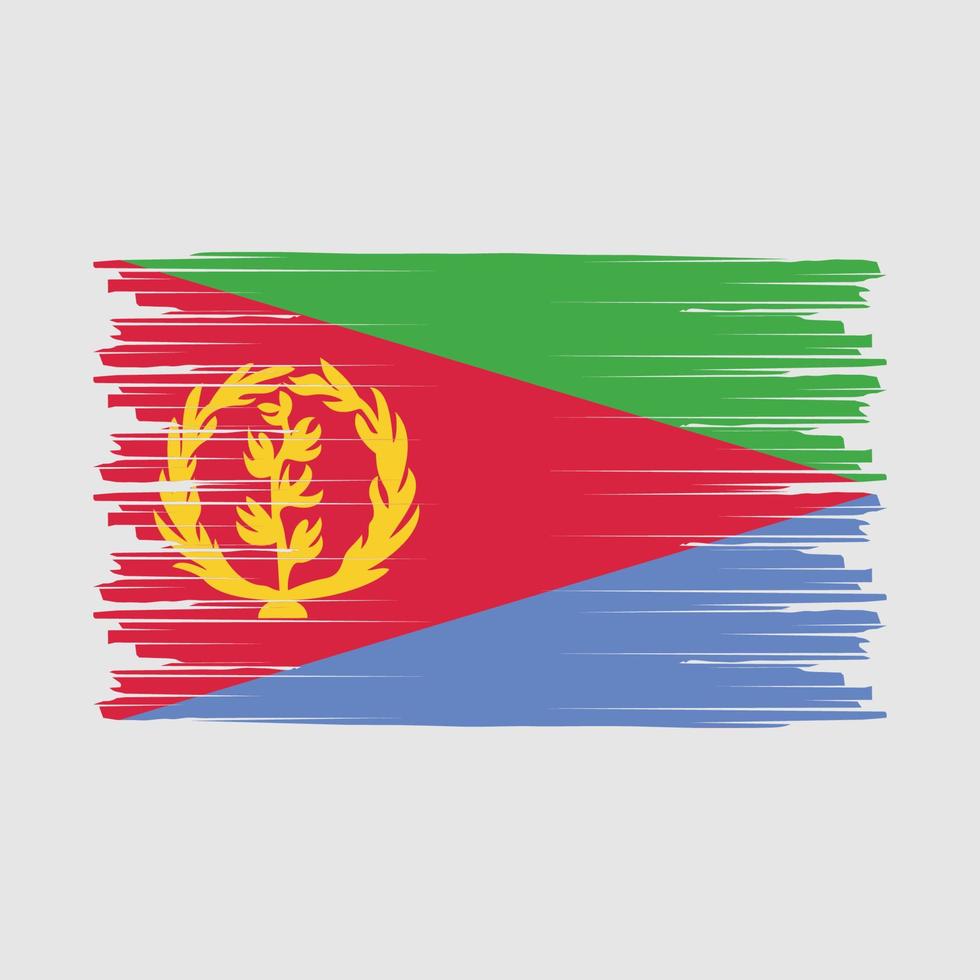 Eritrea Flag Brush vector