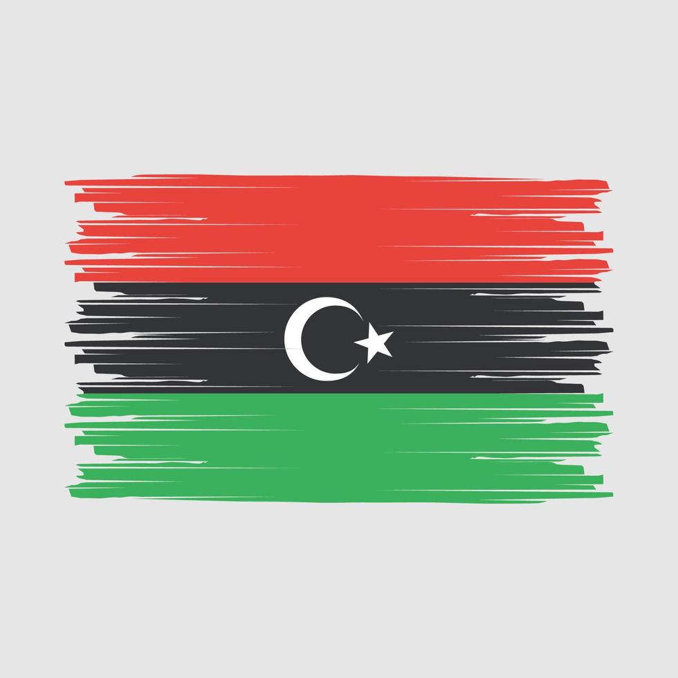 Libya Flag Brush vector