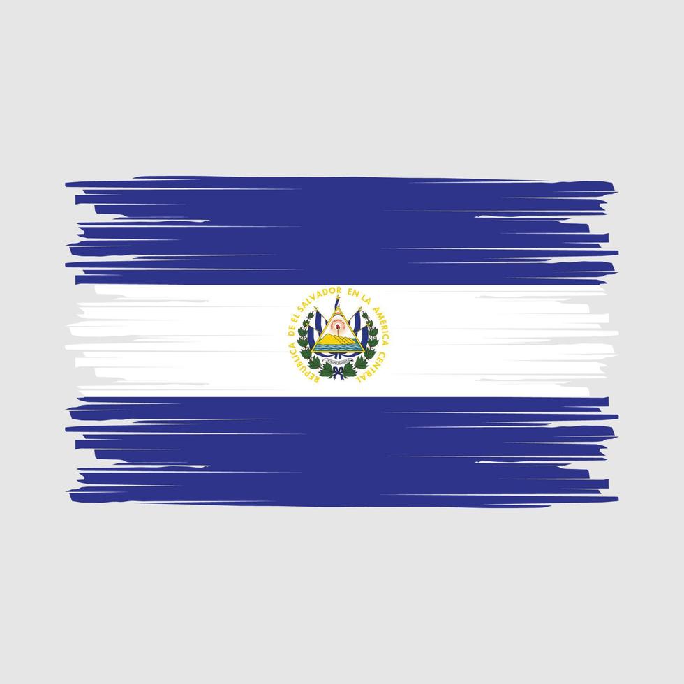 El Salvador Flag Brush vector