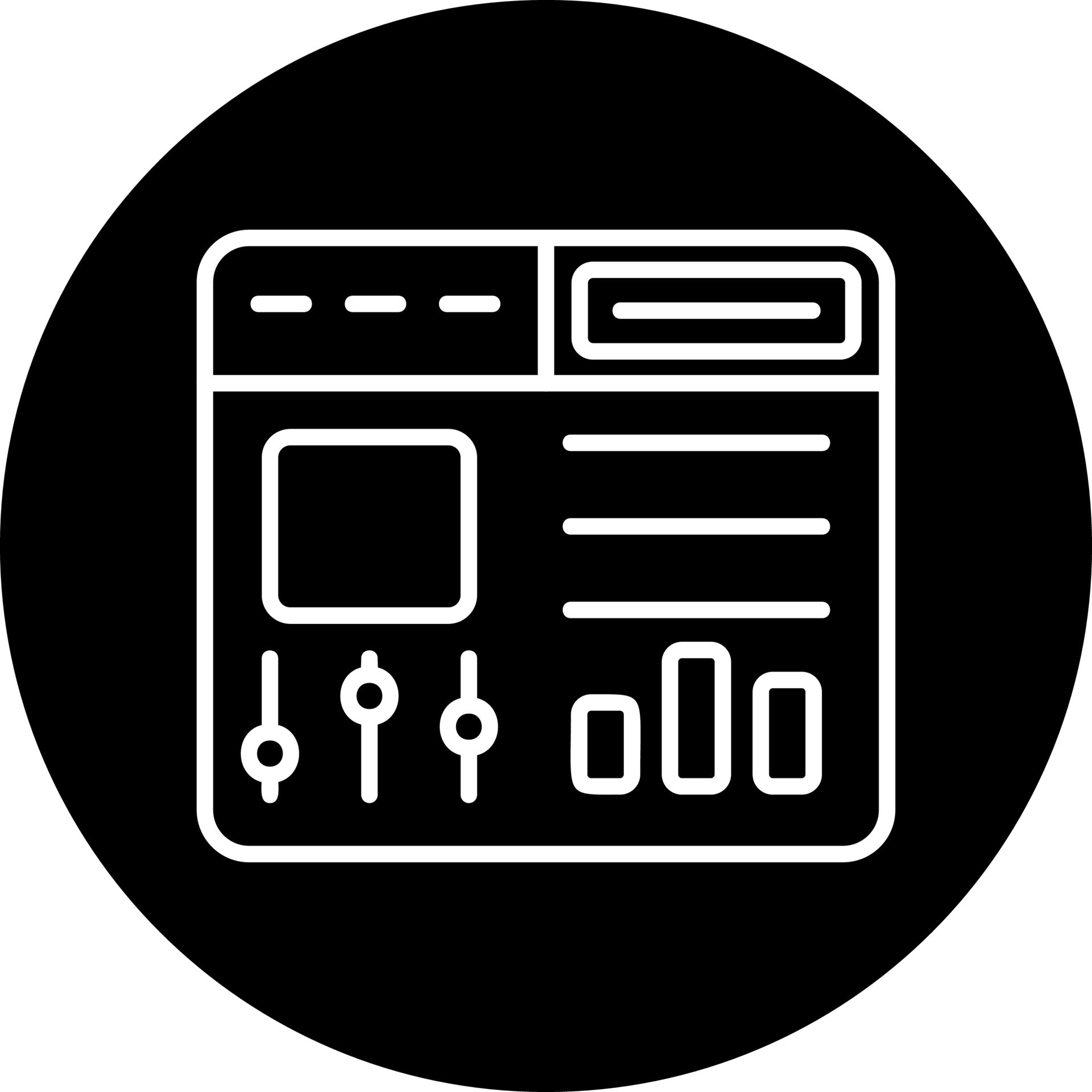 Dashboard Vector Icon 20896863 Vector Art at Vecteezy