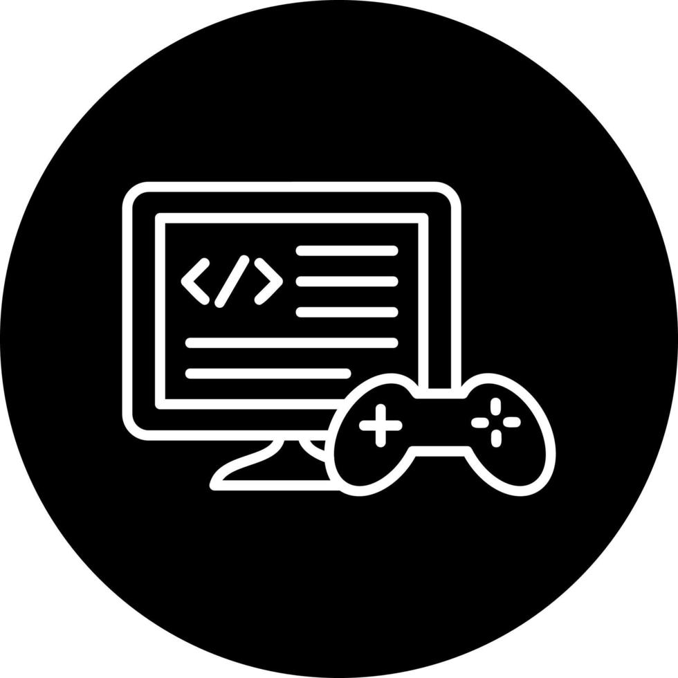 icono de vector de desarrollo de juego