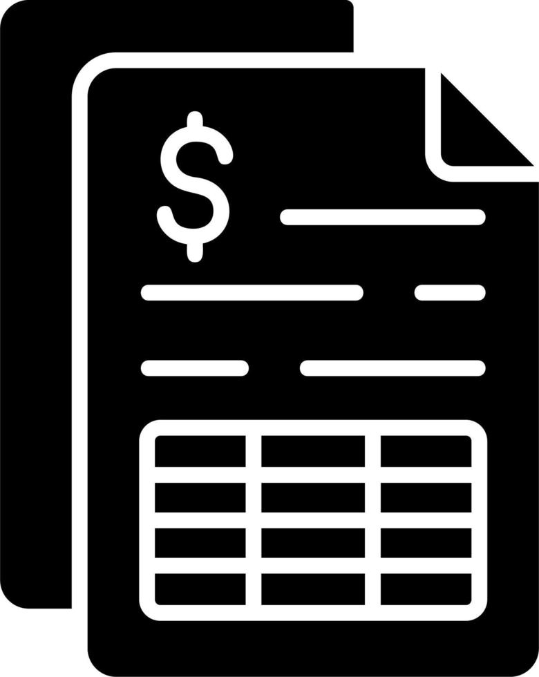 Bank Statement Vector Icon